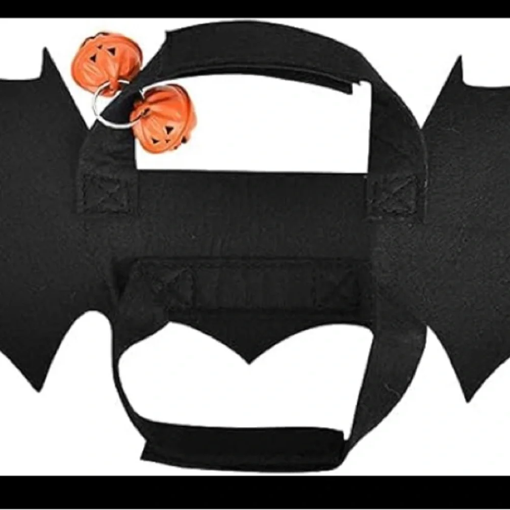 Dog Costume Bat Wings with Yellow Accents